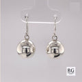 SILVER BALL ON SHEPHERD HOOK EARRINGS