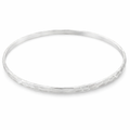 Silver hammered bangle