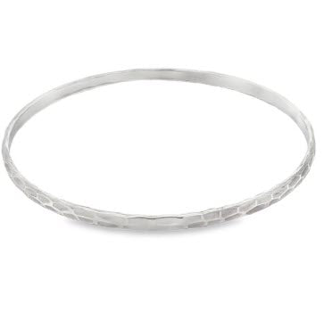 SILVER HAMMERED BANGLE