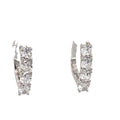 Silver 4x cz pave claw set latch back earring