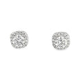 SILVER 1ct MOISSANITE SQUARE STUDS