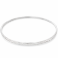 Silver hammered bangle