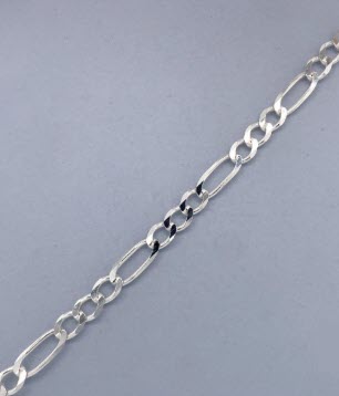 SILVER FIGARO CHAIN 4.5mm W