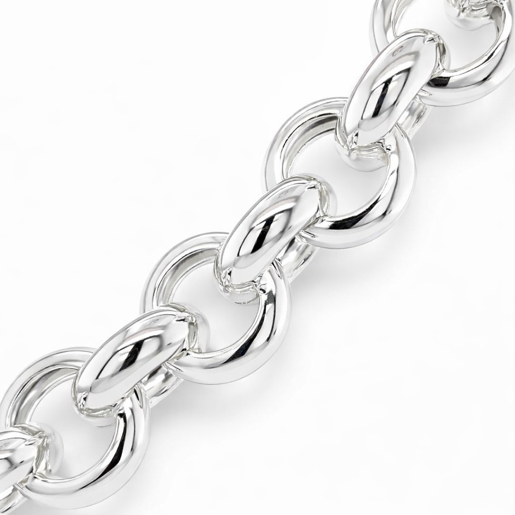 Silver belcher bracelet & chain