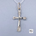 SILVER LINES ON ENDS FLAT CROSS