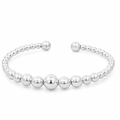 Silver gradual balls on baby c-bangle