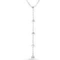 SILVER CLAW SET DROP CZ’S ON ANCHOR CHAIN