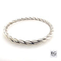SILVER HOLLOW TWISTED ROPE BANGLE