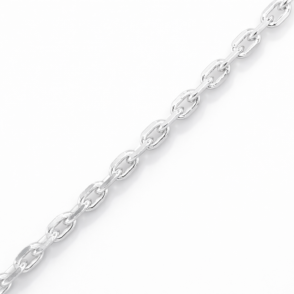 Silver anchor link bracelet & chain