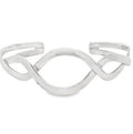 SILVER OPEN CUT WEAVE BANGLE