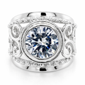 Cz filigree ring