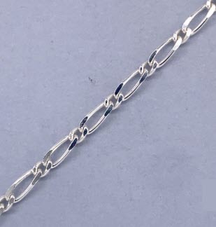 SILVER FIGARO CHAIN - 2mm W