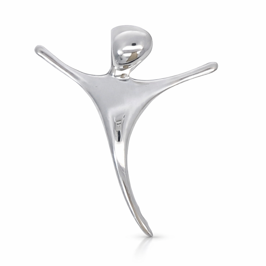 SILVER  PLAIN ABSTRACT CROSS