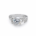 Silver cz flower ring