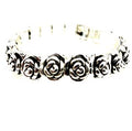 SIVLER OXIDIZED ELECTROFORMED ROSE BANGLE