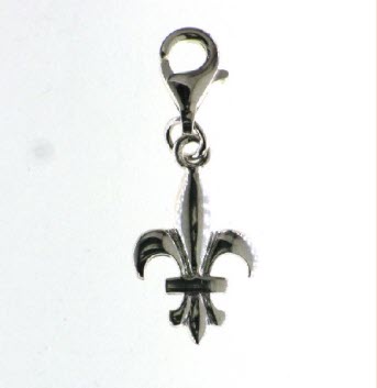 SILVER FLEUR-DE-LIS CHARM