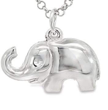 SILVER HOL PLAIN BALI ELEPHANT CHARM