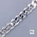 SILVER BEVEL EDGED CURB LINK BRACELET