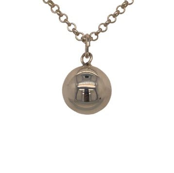 SILVER HOLLOW BALL CHARM