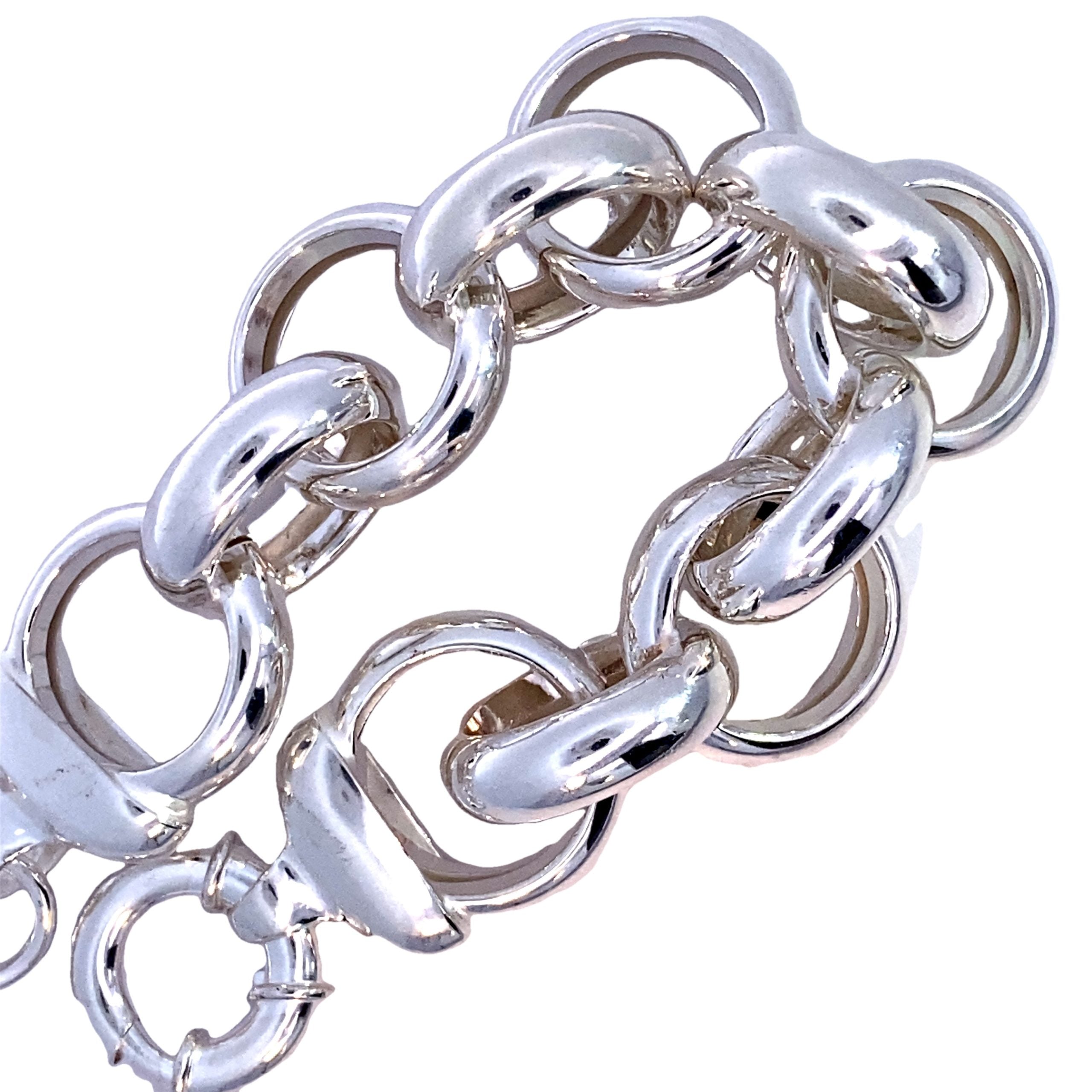SILVER BULKY BELCHER BRACELET