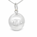 Silver hollow plain ball charm