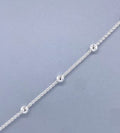 SILVER BALLS ON WHEAT LINK CHAIN - 50cm