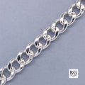 SILVER CURB LINK ARM CHAIN