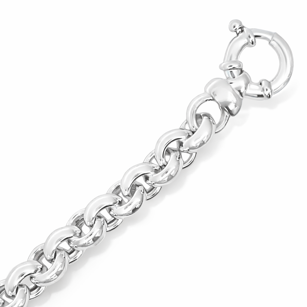 Silver belcher bracelet & chain