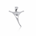 Silver plain abstract cross