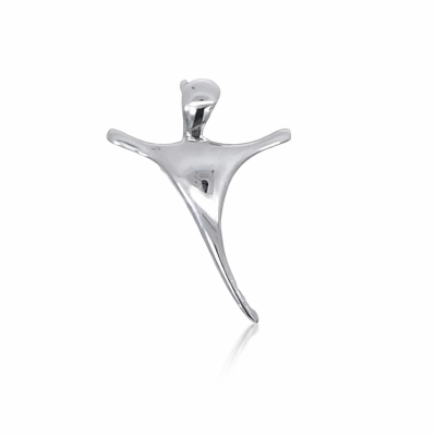SILVER PLAIN ABSTRACT CROSS