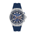 Daniel Klein-Mens Blue Silicone & Stainless Steel Watch