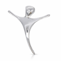 SILVER  PLAIN ABSTRACT CROSS