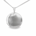 Silver plain round disc pendant