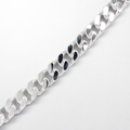 Silver solid curb link chain