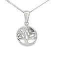 SILVER OXIATED PLAIN OPEN ROUND TREE OF LIFE PENDANT
