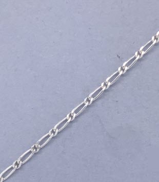SILVER FIGARO CHAIN - 1.5mm W