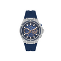 Daniel Klein-Mens Blue Silicone & Stainless Steel Watch