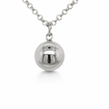 Silver hollow ball charm