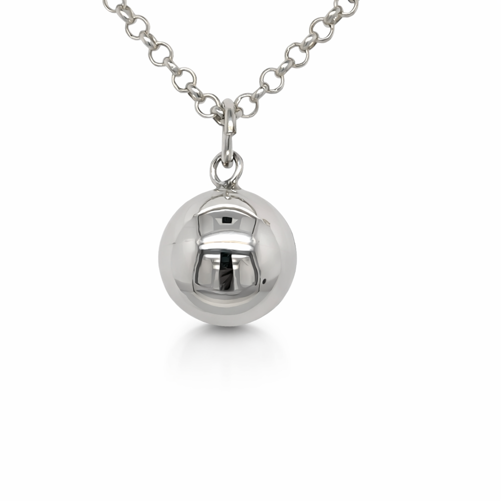 Silver hollow ball charm