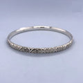 SILVER FLOWERS COMFI-FIT BANGLE