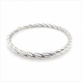 Silver hollow twisted rope bangle