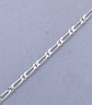 SILVER FIGARO CHAIN - 1.7mm W