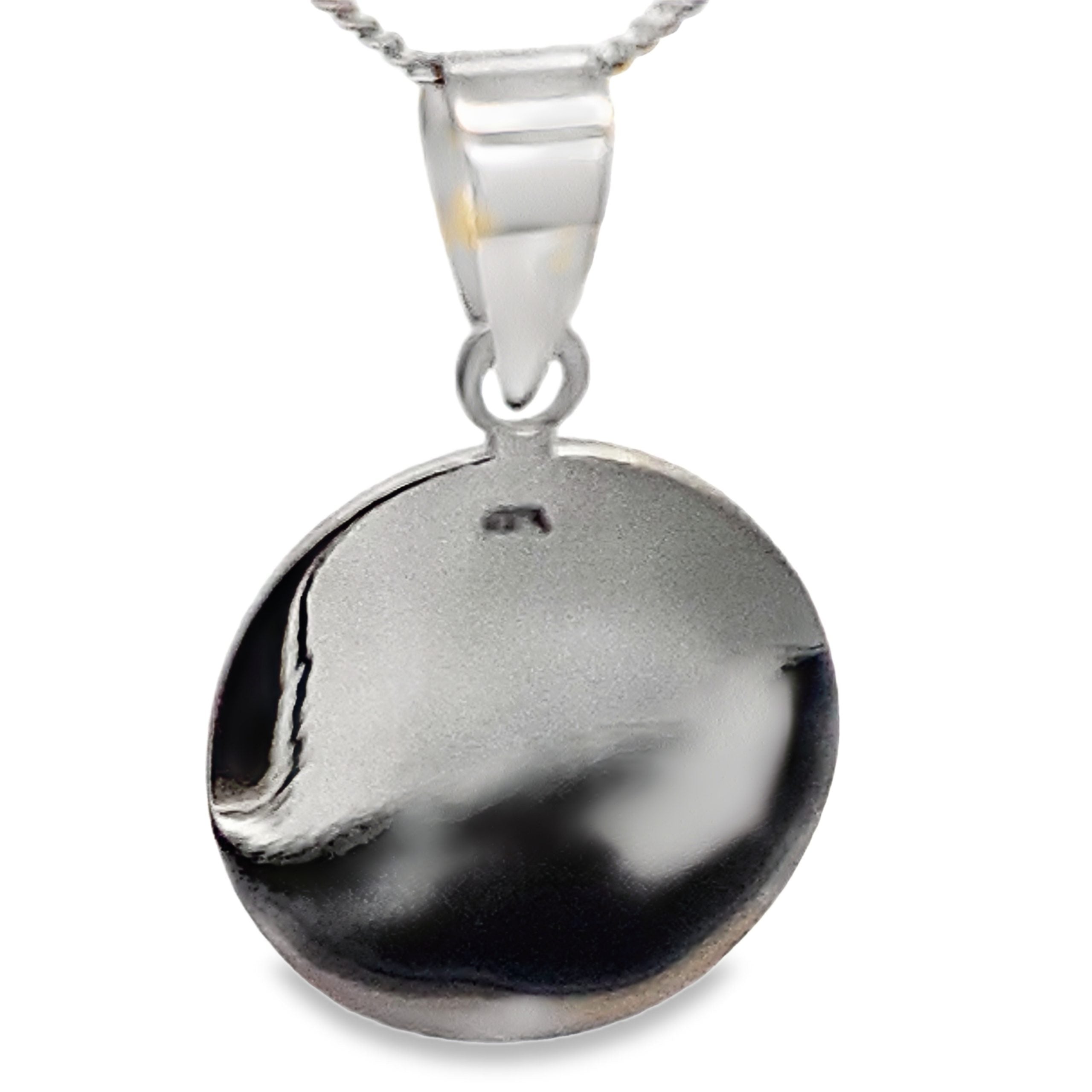 SILVER PLAIN ROUND DISC PENDANT