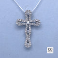 SILVER CZ PAVE CROSS
