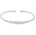 SILVER GRADUAL BALLS ON C-BANGLE
