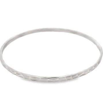 SILVER HAMMERED BANGLE