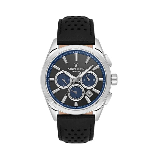 Daniel Klein Men's Leather Strap Watch