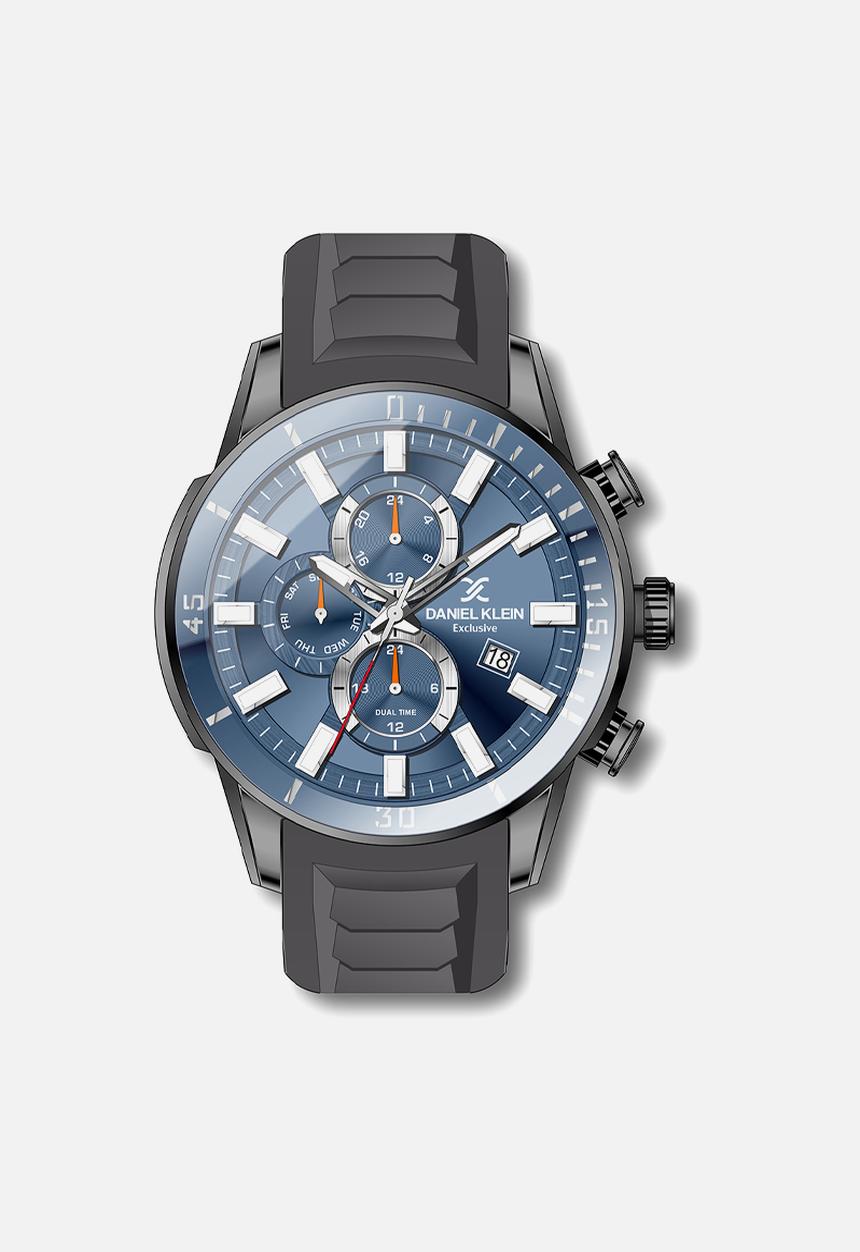 Daniel Klein Exclusive Blue Dial Multifunction Watch