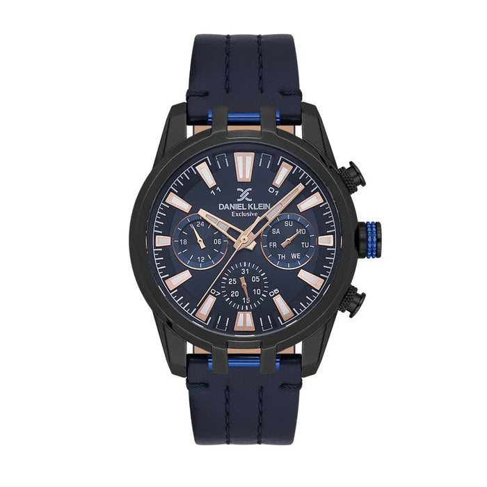 Daniel Klein Men's Blue Dial Multifunction Watch
