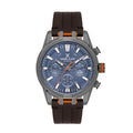 Daniel Klein Men's Blue Dial, Gunmetal, Multifunction Watch